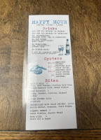 Muddy Waters Oyster menu