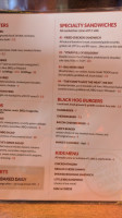 Black Hog Bbq menu