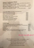 Matsuri menu