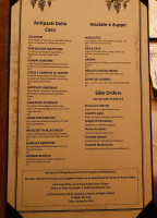 Aliotta's Via Firenze menu