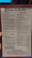 Crown Anchor Pub menu