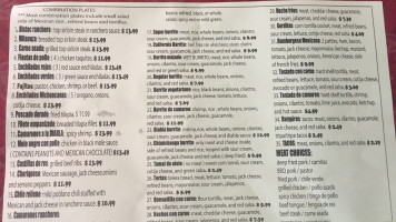 Ruby's Taqueria menu