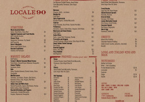 Locale90 Neapolitan Pizza Market menu