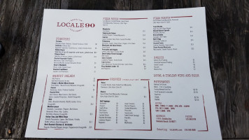 Locale90 Neapolitan Pizza Market menu