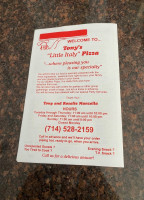 Tony's Little Italy menu