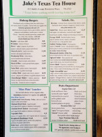 Jake's Texas Tea House menu