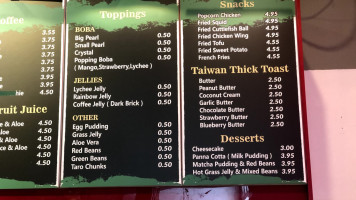 Verde Tea Cafe menu