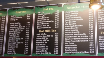 Verde Tea Cafe menu