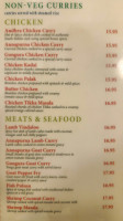 Annapurna Grill menu