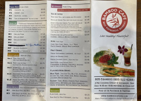 Bamboo Cafe menu