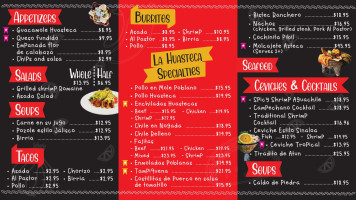 La Huasteca menu