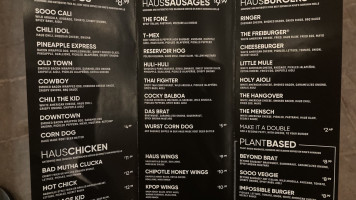 Dog Haus menu