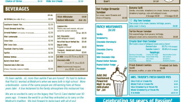 Meldrum's Diner menu