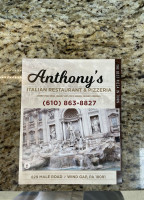 Anthony's Pizzeria menu