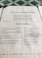 Green Temple menu