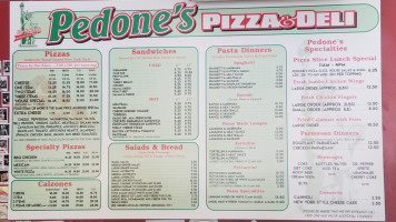 Pedone's Pizza Deli menu