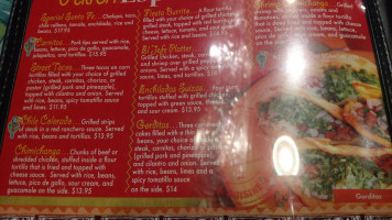 Patron Mexican Grill menu