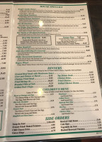 Roady's menu