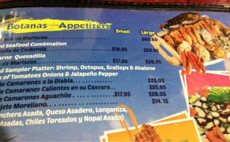 Ostioneria Siete Mares Seafood Mexican Food menu