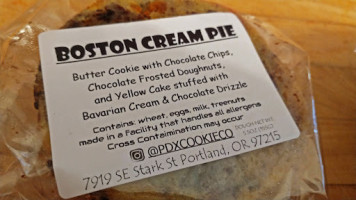 Pdx Cookie Co menu