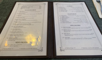 Panya Thai Kitchen menu