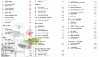 New Country China Buffet menu