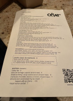 Cesar menu