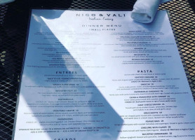 Nico Vali Italian Eatery menu