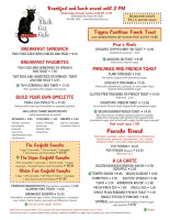 The Black Cat Cafe Phone Number, Reservations, Reviews menu