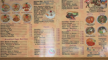 Jilberto's Taco Shop menu