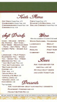 Monte Cello's Cranberry menu