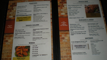 The Shack menu