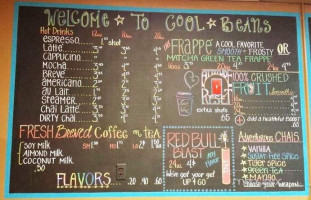 Cool Beans Coffee Ice Cream menu