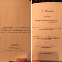 Chez Panisse menu