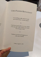 Chez Panisse menu