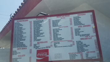 Valley Super Burger menu