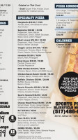 Sports Pizza menu