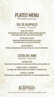 Acapulco menu