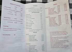 Angelos Pizzeria menu