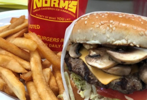 Norm's Famous Charbroiled Burgers food