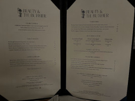 Beauty And The Butcher menu