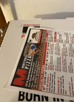 Monstrous Pizza menu