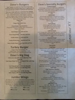 Davo's menu