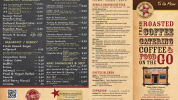 Cabin Coffee Co menu