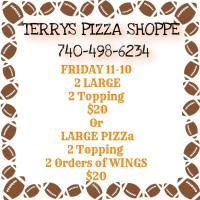 Terry's Pizza Shoppe menu