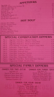 Chan's Palace menu