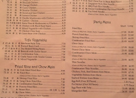 Asia Delight menu