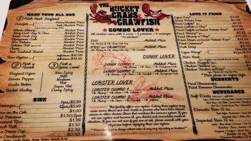 The Bucket Crabs And Crawfish menu