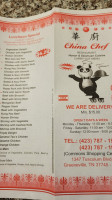 China Chef menu