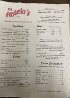 Joe Angelo's Cafe menu